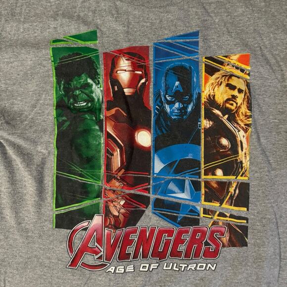 Marvel Avengers the Age of Ultron Gray T Shirt Youth Large - Picture 2 of 3